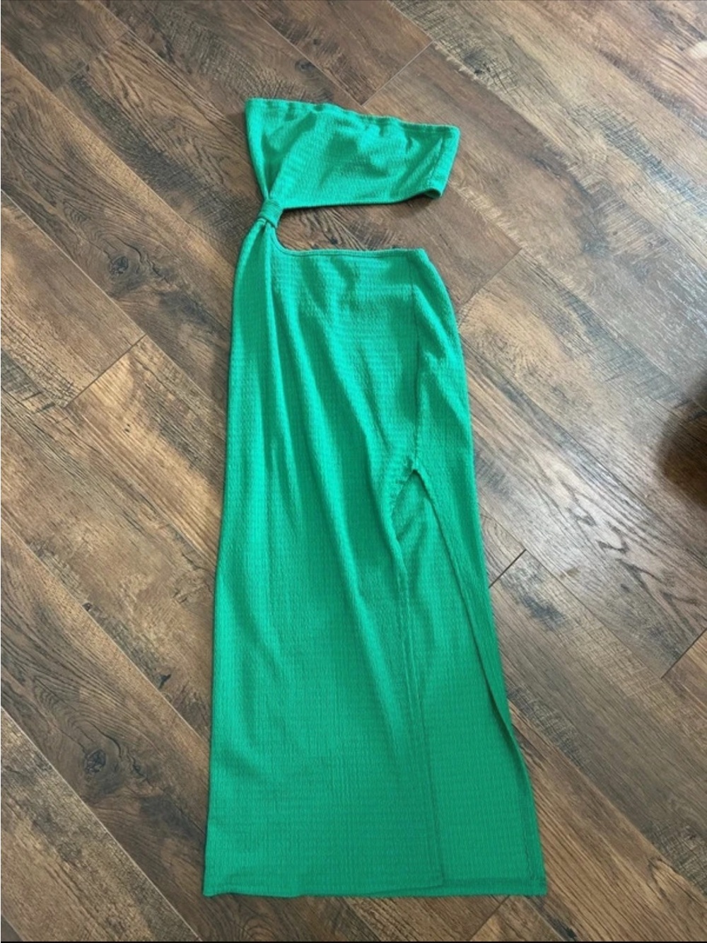SHEIN Emerald Green Strapless Cutout Maxi Dress